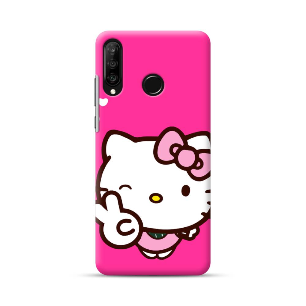 Pink Hello Kitty Yes Heart Huawei P30 Lite Case Case Custom