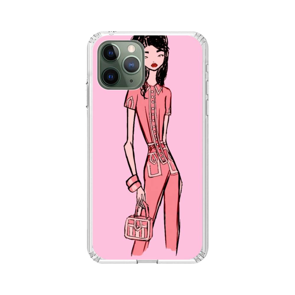 Moschino Girl Iphone 11 Pro Max Clear Case Case Custom