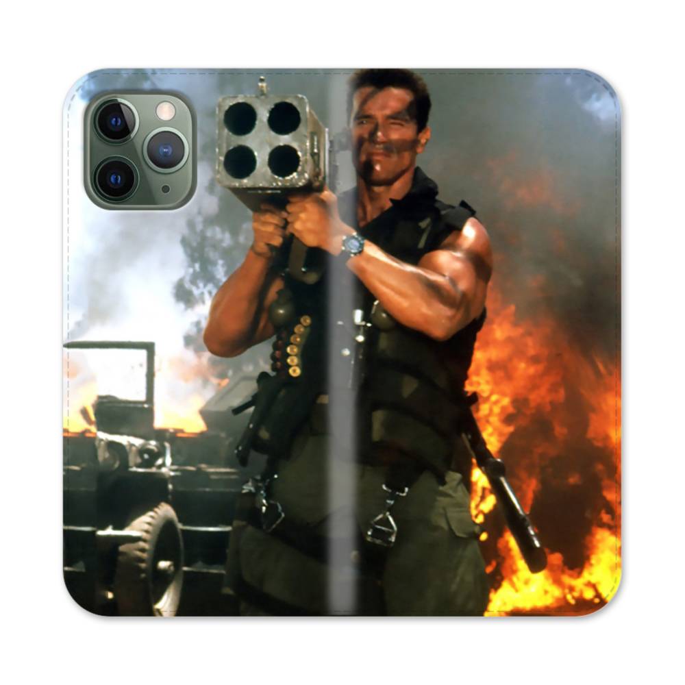 Arnold Schwarzenegger Commando Rocket Launcher iPhone 11 Pro Max Flip