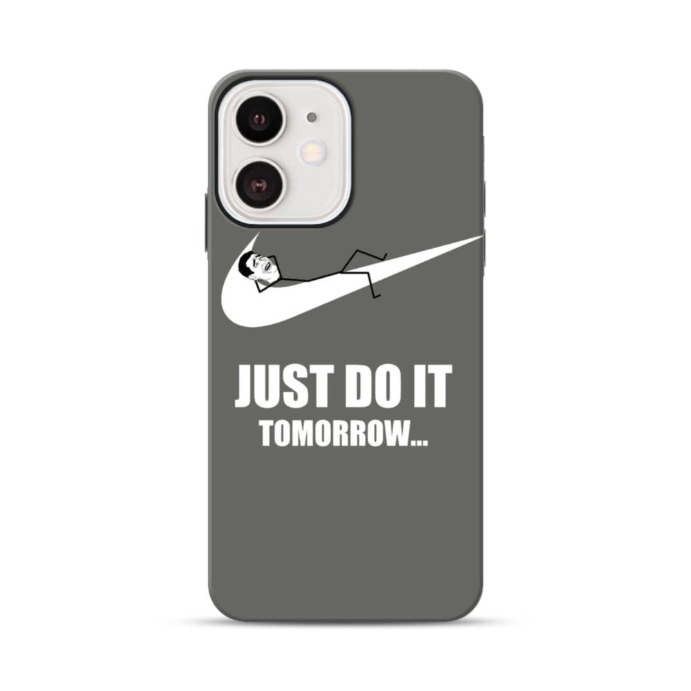 Just do it tomorrow funny meme iPhone 12 Mini Defender Case