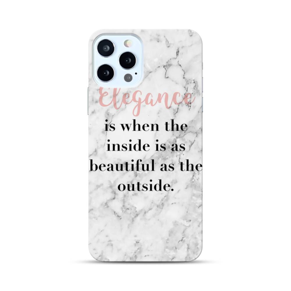 Elegance Quote Marble iPhone 12 Pro Case