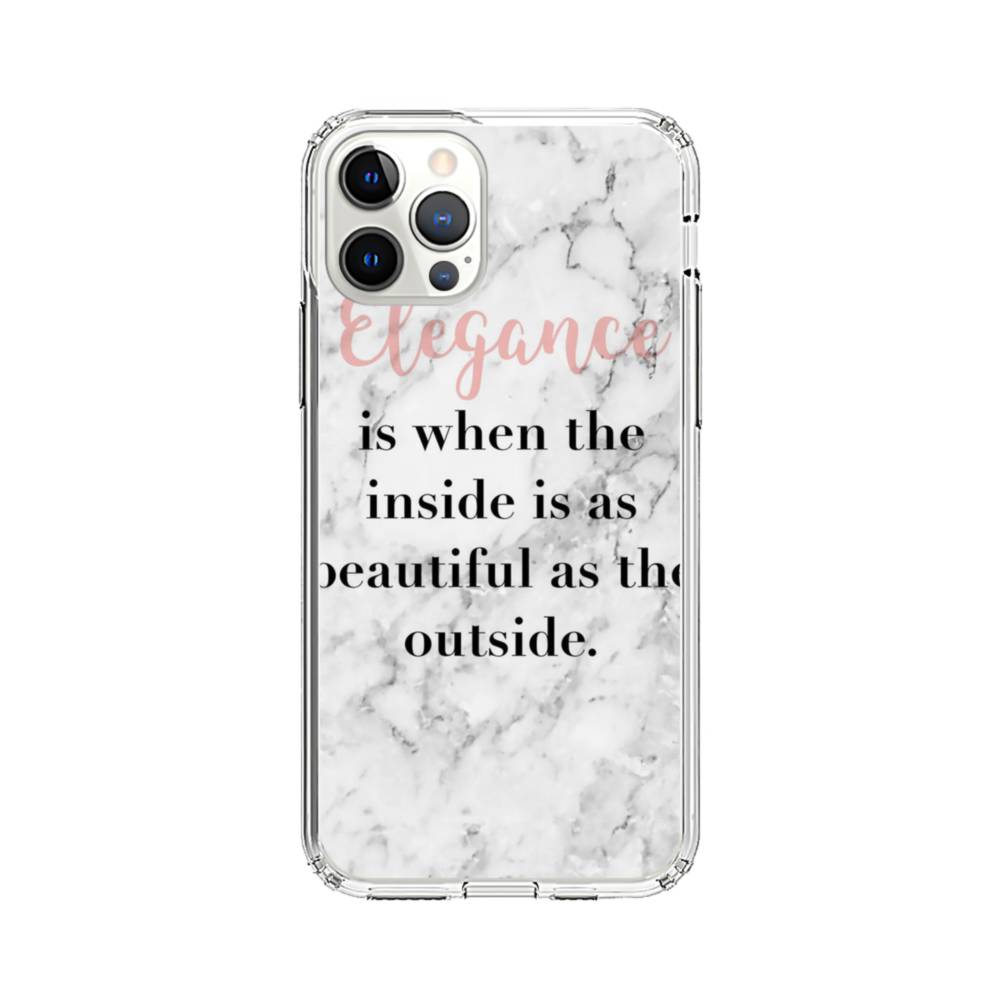Elegance Quote Marble iPhone 12 Pro Max Clear Case