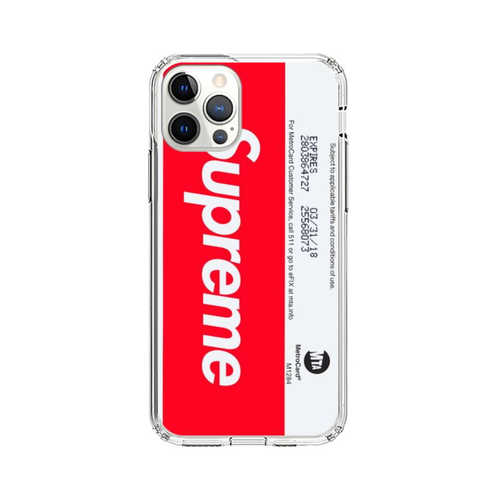 Supreme New York Metro Card Iphone 12 Pro Max Clear Case Case Custom