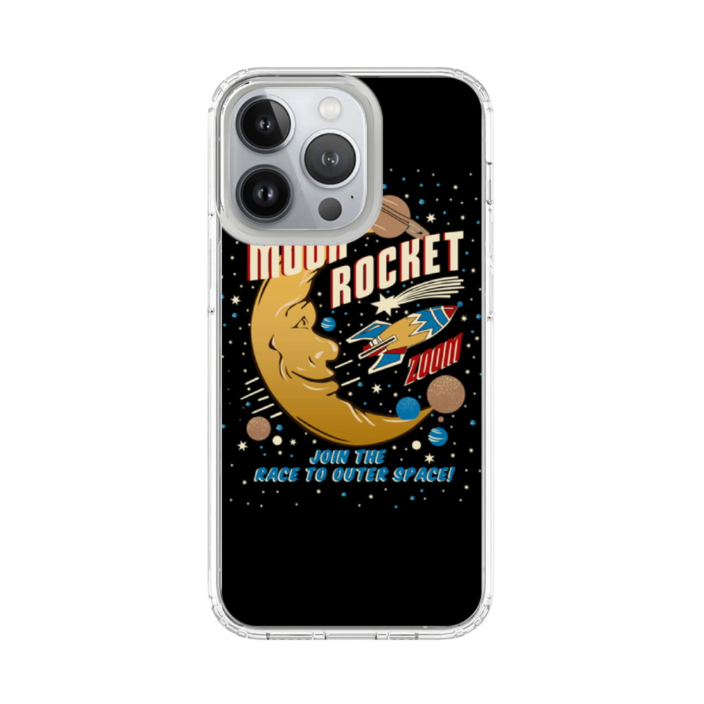 Moon Rocket iPhone 13 Pro Clear Case