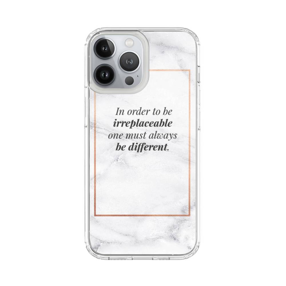 Coco Chanel Best Quote Marble Background iPhone 13 Pro Max Clear Case | Case -Custom