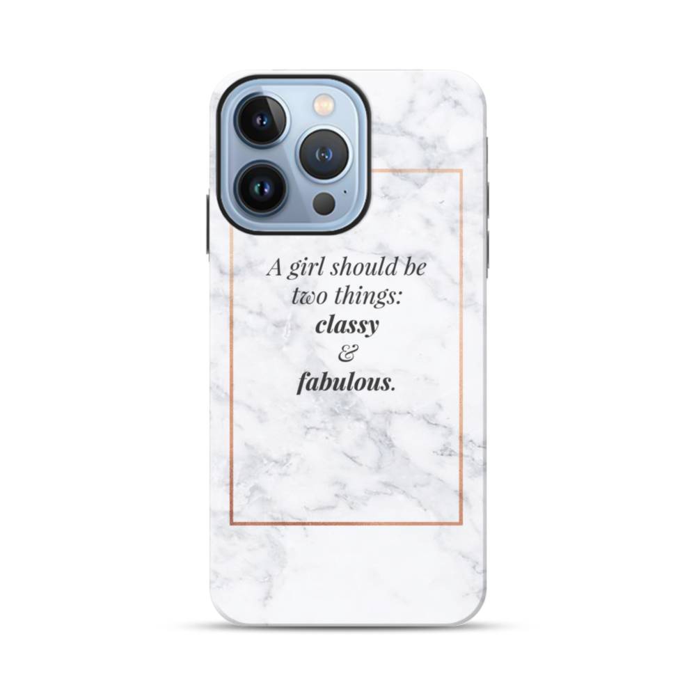Coco Chanel Quote Classy And Fabulous iPhone 13 Pro Max Defender Case