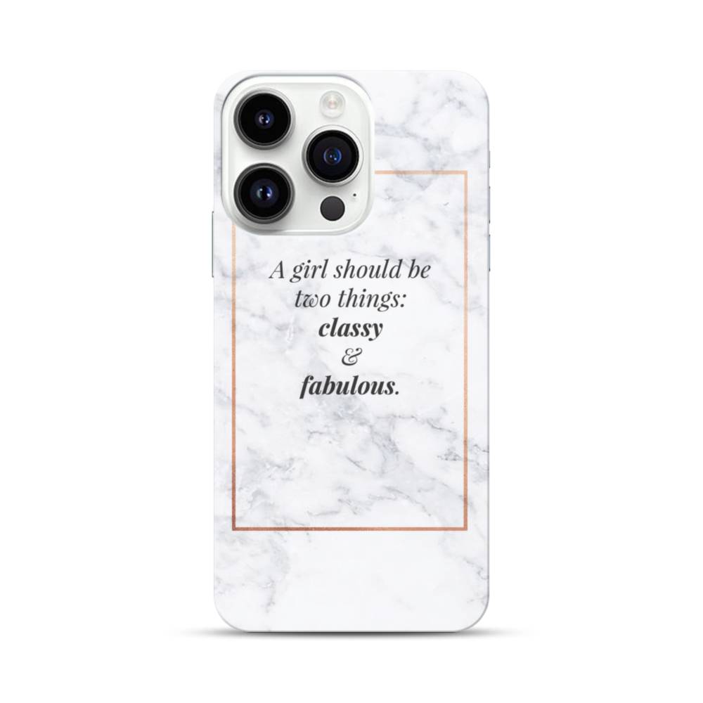 Coco Chanel Quote Classy And Fabulous iPhone 14 Pro Case