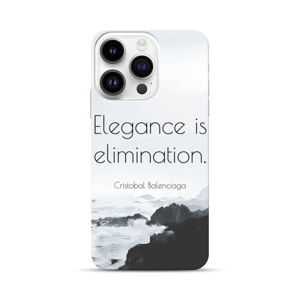 Cristobal Balenciaga Quote Elegance Is Elimination iPhone 14 Pro Case