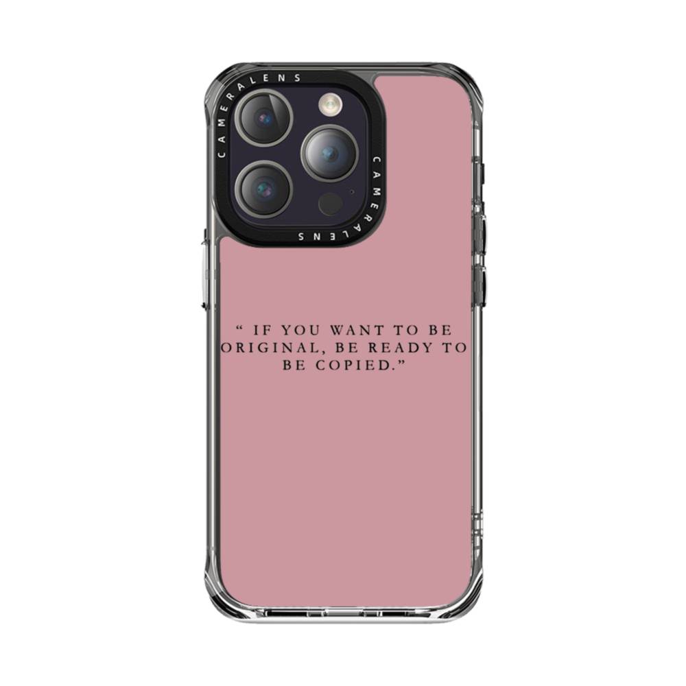 Coco Chanel Quote About Original And Copy iPhone 14 Pro Max Clear Case