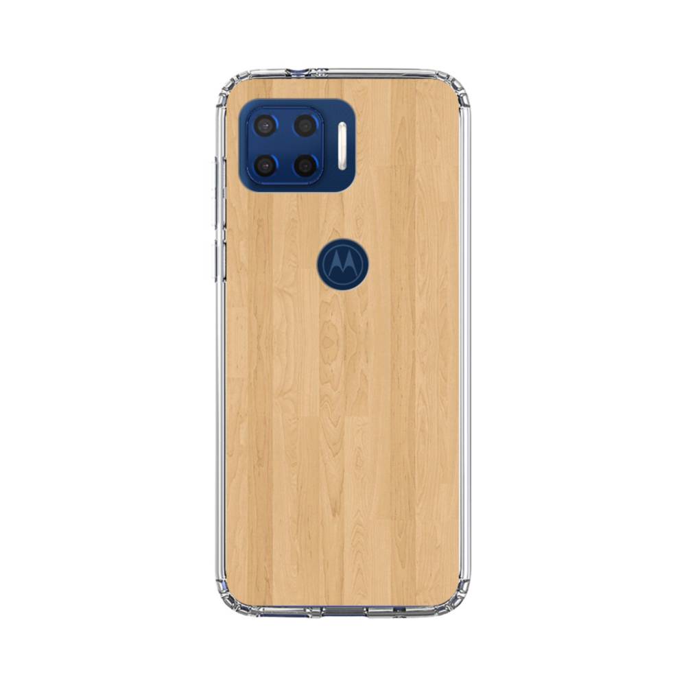 Oak Wood Motorola Moto 5G Plus (2020) Clear Case | Case-Custom