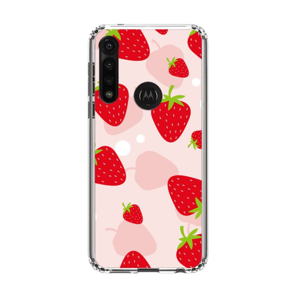 Cute Red Strawberry Motorola Moto G8 Power Lite Clear Case | Case