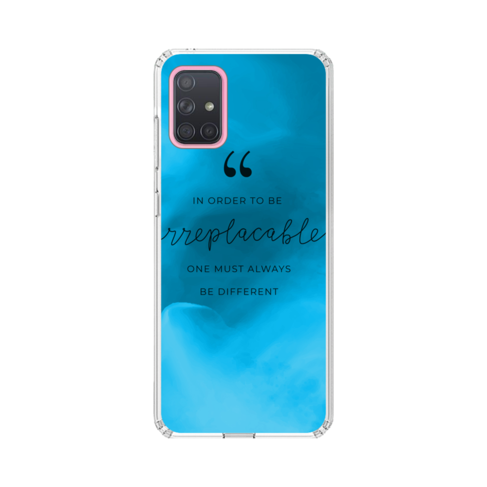 Coco Chanel Inspirational Quote Irreplaceable Samsung Galaxy A71 5G Clear  Case | Case-Custom