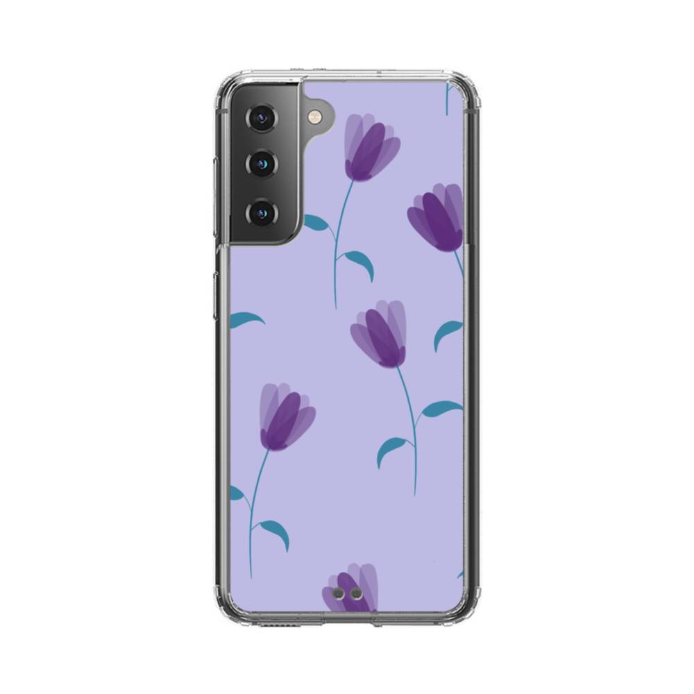 Purple Tulips Samsung Galaxy S21 Plus Clear Case Case Custom Purple Tulips Samsung Galaxy S21 Plus Clear Case Case Custom