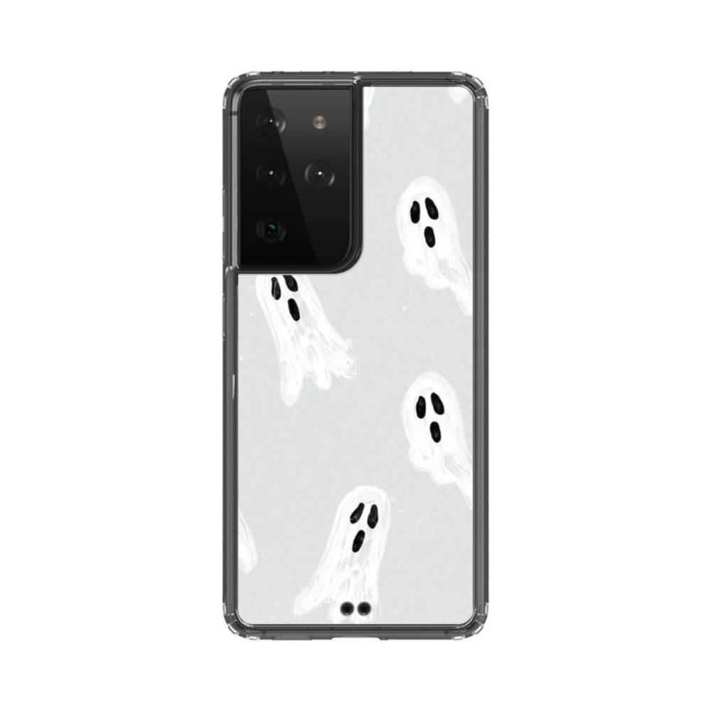 Cute Ghost Samsung Galaxy S21 Ultra Clear Case Case Custom Cute Ghost Samsung Galaxy S21 Ultra Clear Case Case Custom