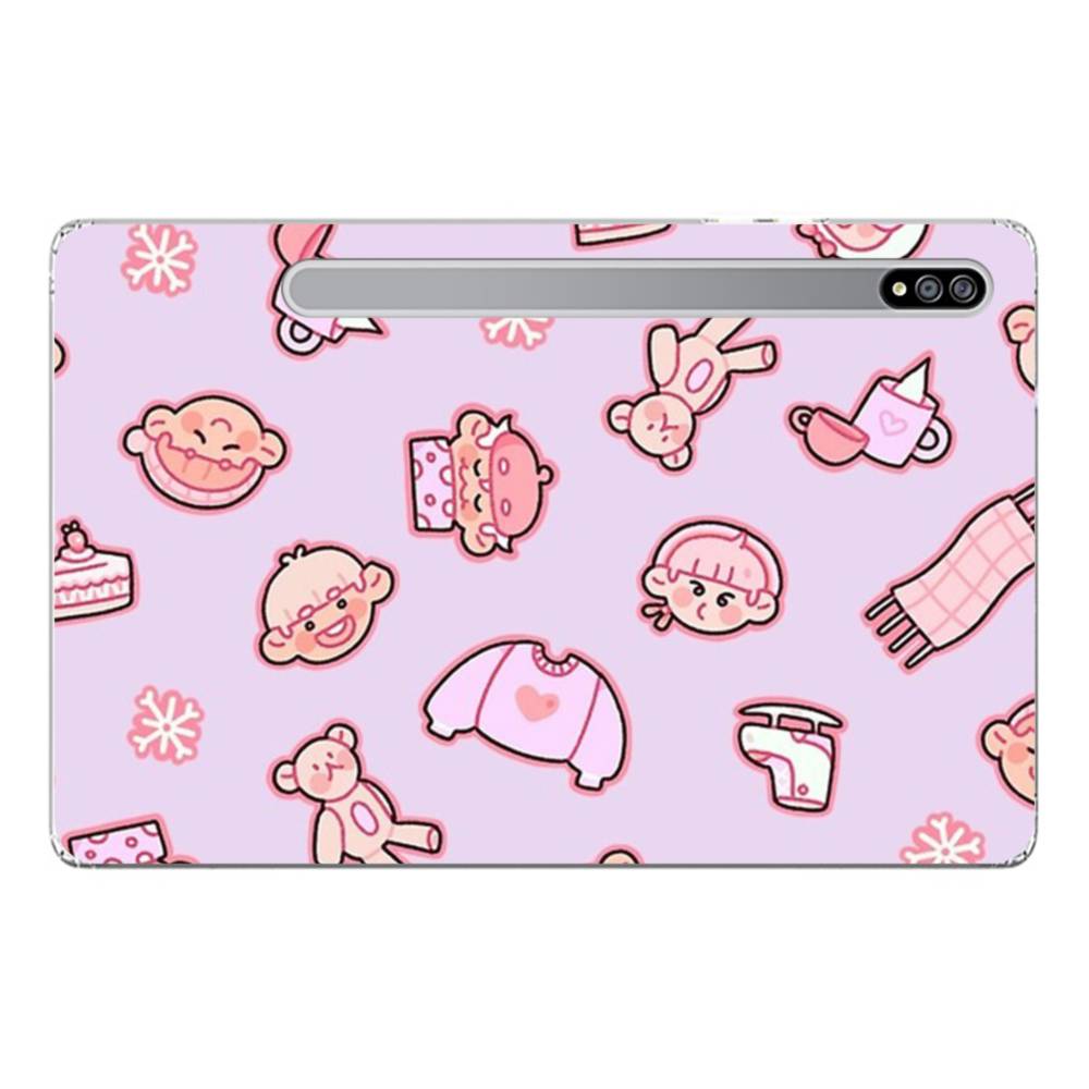 Pink Stickers Samsung Galaxy Tab S8 Clear Case