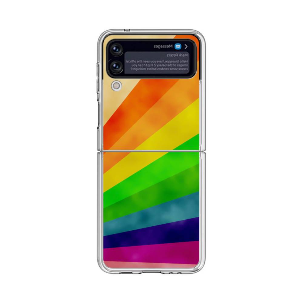 Aesthetic Rainbow Samsung Galaxy Z Flip 4 Clear Case