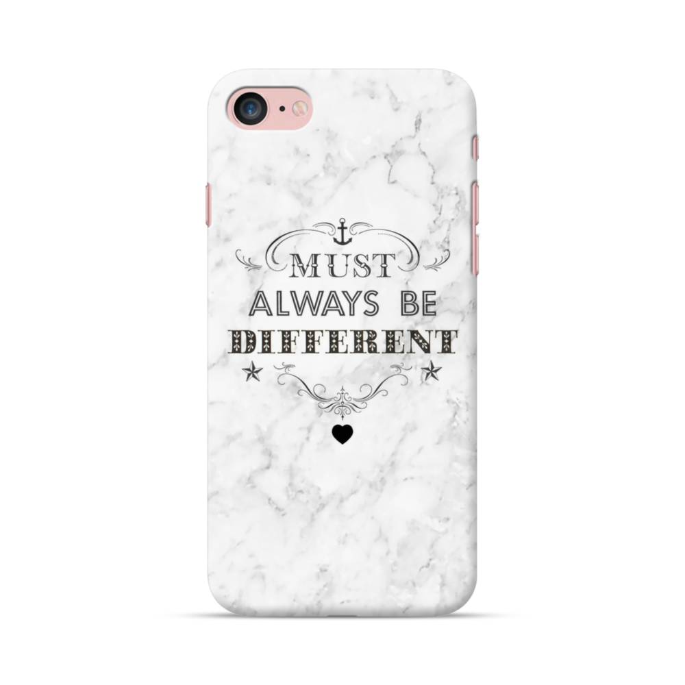 Turbulens tandpine Grønne bønner Always Different Coco Chanel Quote Marble iPhone 7 Case | Case-Custom