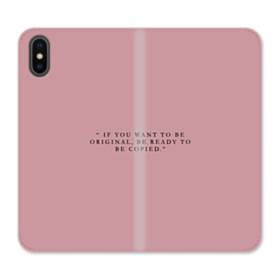 Coco Chanel Quote About Original And Copy iPhone XS Max Flip Case